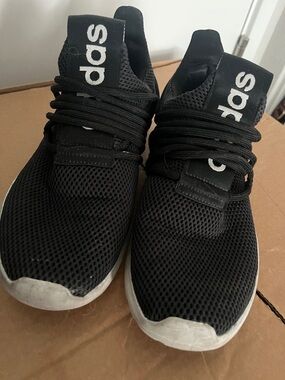 adidas Black Athletic Sneakers with White Logo